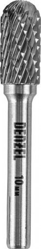 Бор-фреза по металлу  DENZEL  твердосплавная, цилиндрическая закругленная, тип-с, 10 мм 72017 - изображение 2