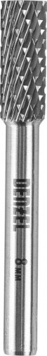 Бор-фреза по металлу  DENZEL  твердосплавная, цилиндрическая, тип-а, 8 мм 72000 - изображение 2