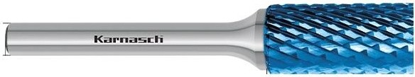 Бор-фреза по металлу  Karnasch форма А цилиндр с гладким концом 16х25х8х70 мм (11.5004-125)