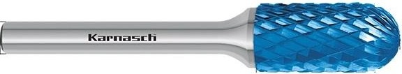Бор-фреза по металлу  Karnasch форма С цилиндр со сферическим концом 16х25х8х70 мм (11.5024-125) 11.5024-125