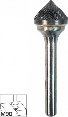 Бор-фреза по металлу  Профоснастка №585, 10*05*55 мм, d хв.= 6 мм, Форма К двойная заточка 861161005550