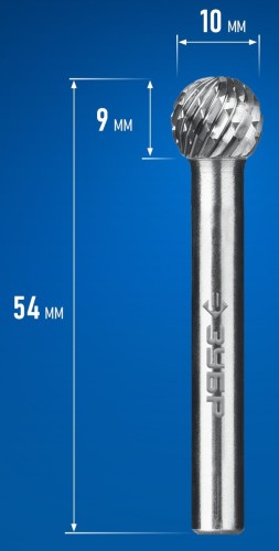 Бор-фреза по металлу  ЗУБР 28803-10-9 10х9 мм, тип d, твердосплавная - изображение 2