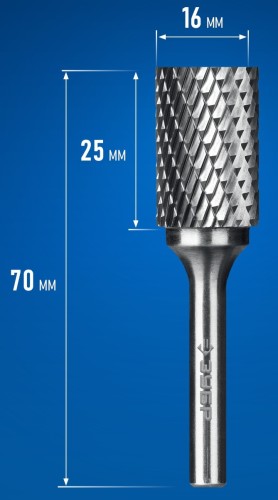 Бор-фреза по металлу  ЗУБР 28800-16-25 16х25 мм, тип а, твердосплавная - изображение 2