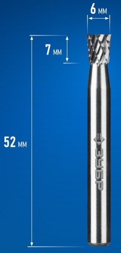 Бор-фреза по металлу  ЗУБР 28812-6-7 6х7 мм, тип n, твердосплавная - изображение 2