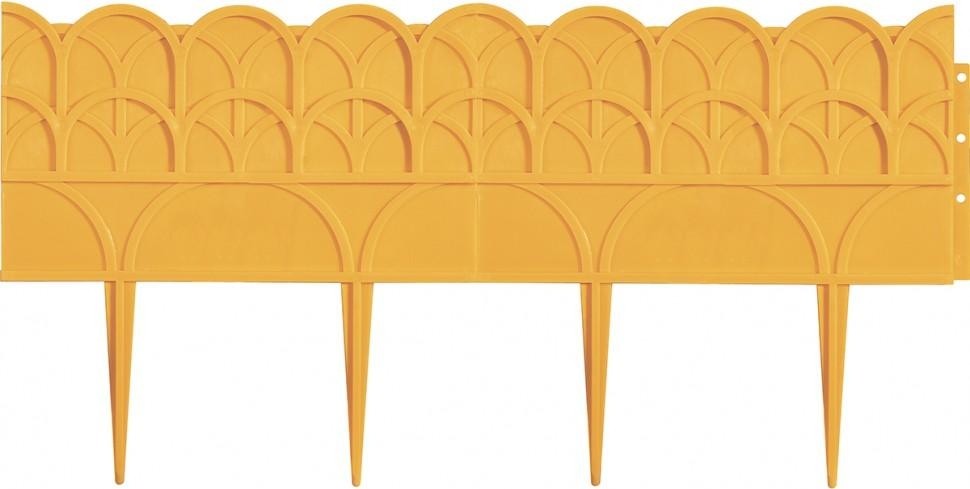 Бордюр садовый PALISAD 65 070 "провинциальный", 14х310 см, желтый 65070