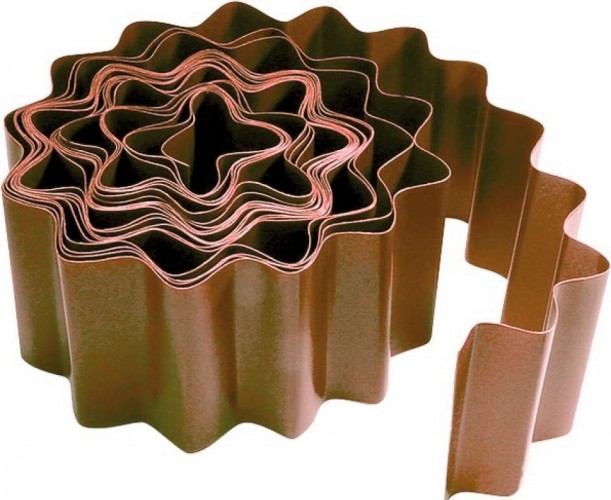 Бордюрная лента PALISAD 10х900 см полипропиленовая, коричневая 64483