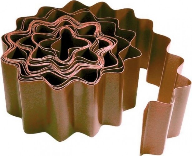 Бордюрная лента PALISAD 20х900 см полипропиленовая, коричневая 64485