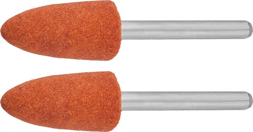 Борфреза абразивная ЗУБР 35912 конус P 120, d 9,5x19,0х3,2 мм, L 45мм, 2шт 35912