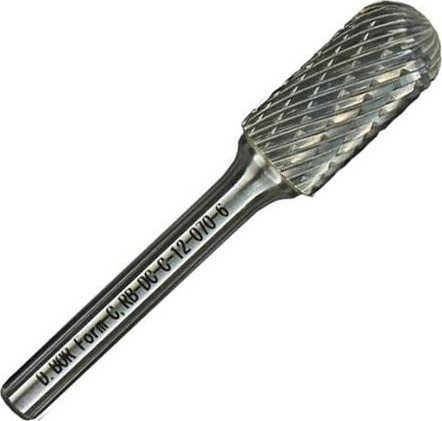 Борфреза по металлу D.BOR форма С цилиндр со сферическим концом 12.0*25/70 х DC 6 мм D-RB-DC-C-12-070-6