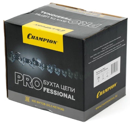 Бухта цепи CHAMPION PRO 3/8"-1,6-1639зв. (75LG) C063-LG100RPRO C063-LG100RPRO