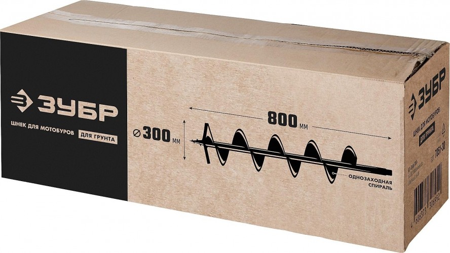 Бур земляной ЗУБР однозаходный d=300 мм 7051-30 - изображение 5