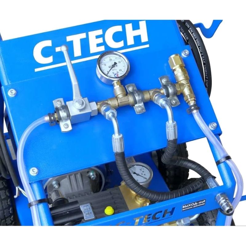 Установка опрессовочная C-TECH DN1610 (160 бар, до 600 л/ч, 3 кВт, 220 В) мобильная DN1610ET3E4BP2P1 - изображение 2