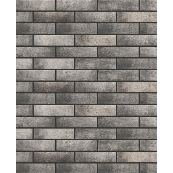 Плитка клинкерная Cerrad Loft brick pepper серый 0.6 м2