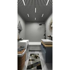 Комплект кубообразного реечного подвесного потолка CESAL 1.7x1.7м AR C 30/27 металлик - изображение 10