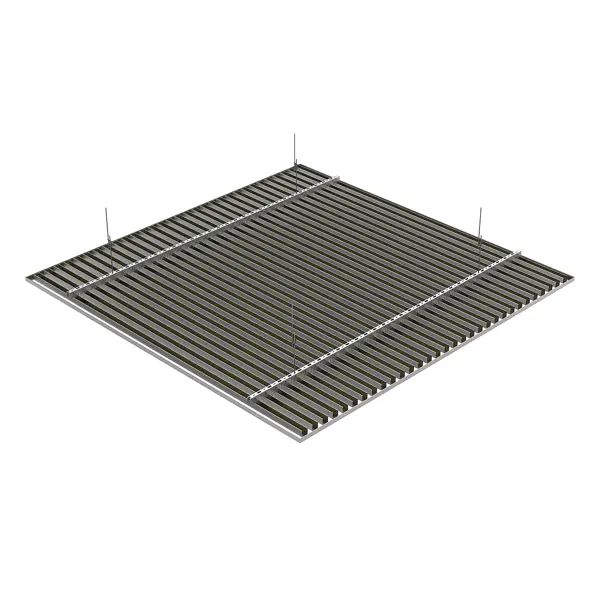 Комплект кубообразного реечного подвесного потолка CESAL 1.7x1.7м AR C 30/27 металлик - изображение 6