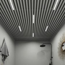 Комплект кубообразного реечного подвесного потолка CESAL 1.7x1.7м AR C 30/27 металлик - изображение 7