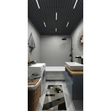 Комплект кубообразного реечного подвесного потолка CESAL 1.7x1.7м AR C 30/27 графит - изображение 10