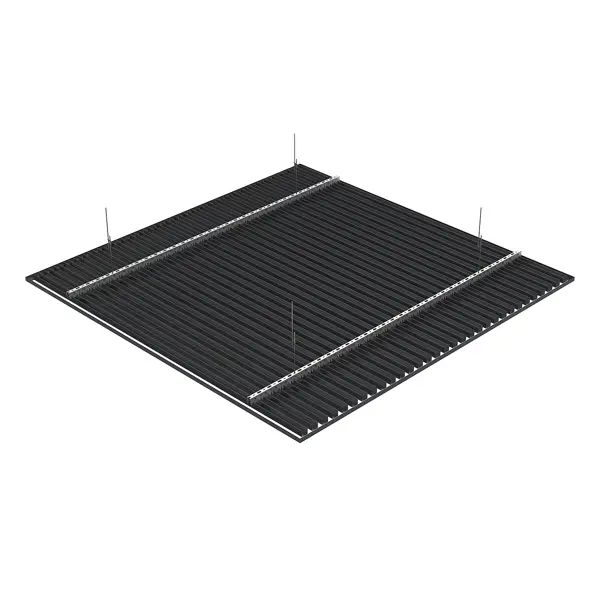 Комплект кубообразного реечного подвесного потолка CESAL 1.7x1.7м AR C 30/27 графит - изображение 6