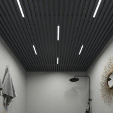 Комплект кубообразного реечного подвесного потолка CESAL 1.7x1.7м AR C 30/27 графит - изображение 7