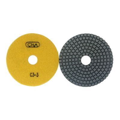 Алмазный гибкий шлифовальный диск CHA C3 125x2,0 №3 мрамор wet желтый