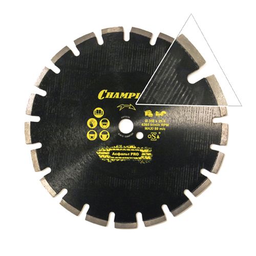 Диск алмазный по асфальту Champion PRO 350/25,4/10 Asphafight