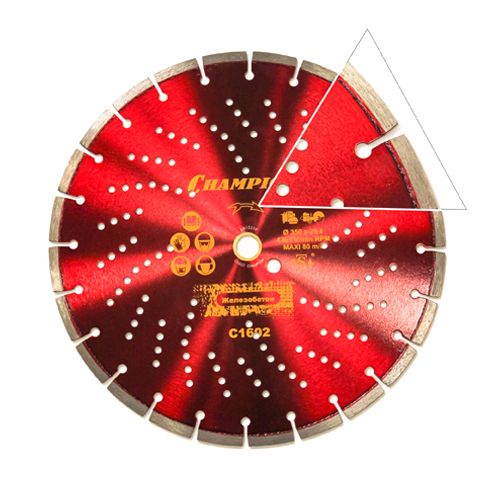 Диск алмазный по бетону Champion PRO 350/25,4/10 Heavyсut