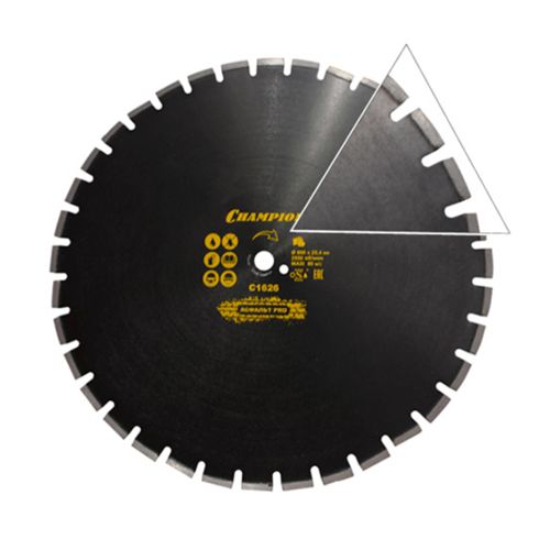 Диск алмазный по асфальту Champion PRO 600/25,4/10/4,7 Asphafight