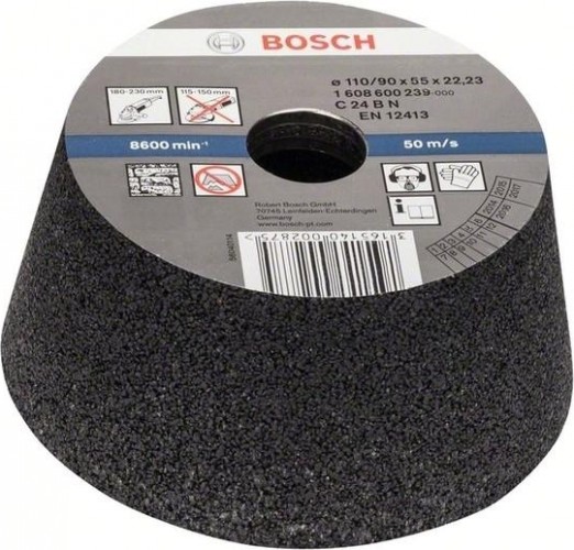 Чашка конусная шлифовальная по камню BOSCH 110х90х55 М14; P 16  1608600239