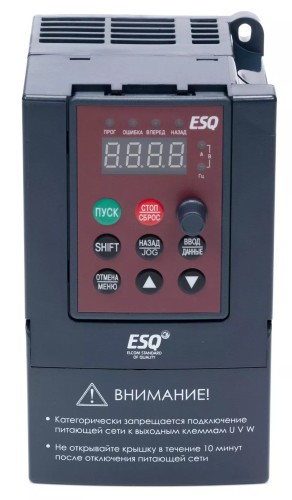 Частотный преобразователь ESQ A200-2S0007 0.75квт 200-260в (для однофазного двигателя) 08.04.000178