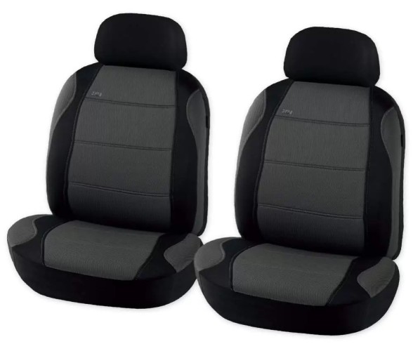 Чехлы на передние сиденья (рубашка) с подголовник. ARNEZI A0508009 черно-серый жаккард 4 предмета