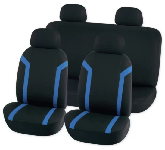 Чехлы на сиденья (рубашка) с подголовниками ARNEZI A0508008 черно-синие 8 предметов