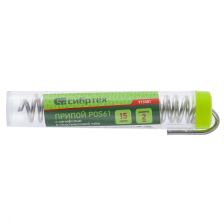 Припой с канифолью, D 2 мм, 15 г, POS61, в пластмассовой тубе Сибртех - изображение 2