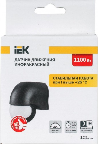 Датчик движения IEK ДД 010 180° IP44 черный LDD10-010-1100-002 - изображение 2