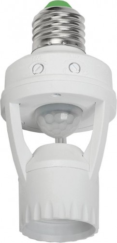 Датчик движения IEK ДД 045 E27 60Вт 360° 6м IP20 LDD10-045-60-001