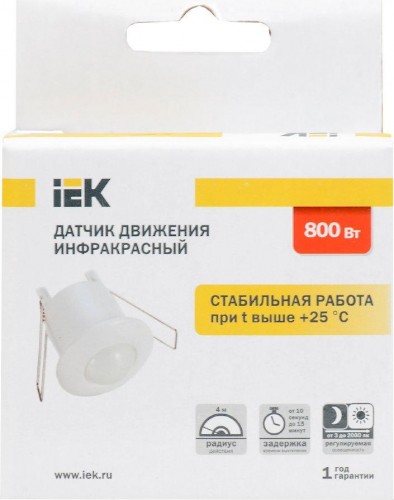 Датчик движения IEK ДД 301 360° 6м IP20 LDD11-301-800-001 - изображение 2