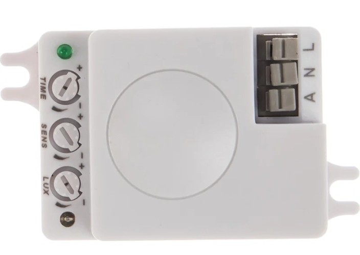 Датчик движения потолочный REXANT 11-9217 микроволновый ДДПМ 02, 180°/360°,1200Вт, 1-8м