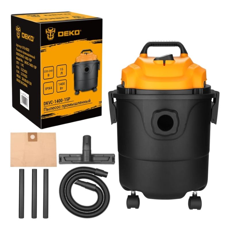 Строительный пылесос DEKO DKVC-1400-15P - изображение 6