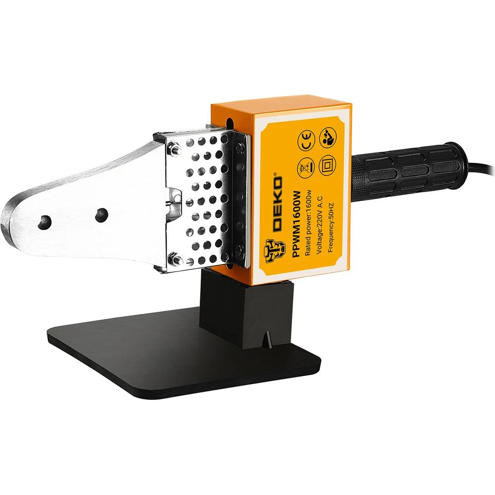 Аппарат для сварки полипропиленовых труб DEKO PPWM1600W в пластиковом кейсе, 3 насадки (20-32 мм) - изображение 2