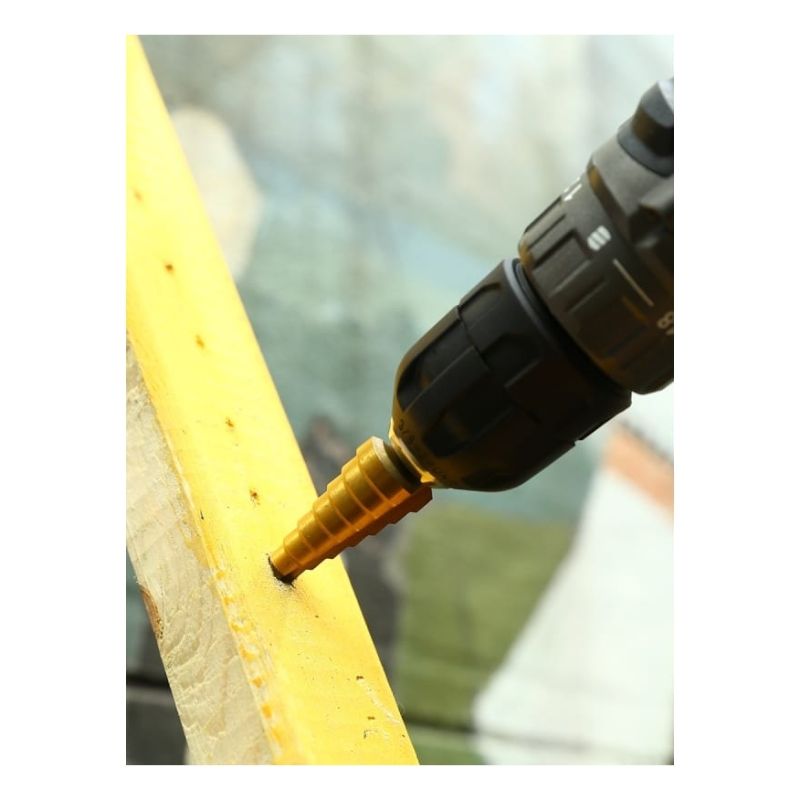 Набор ступенчатых сверл с шестигранным хвостовиком DEKO SD03, 12-32 мм, 3 шт - изображение 6