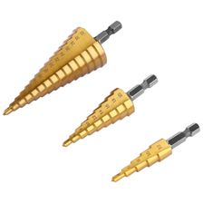 Набор ступенчатых сверл с шестигранным хвостовиком DEKO SD03, 12-32 мм, 3 шт - изображение 7