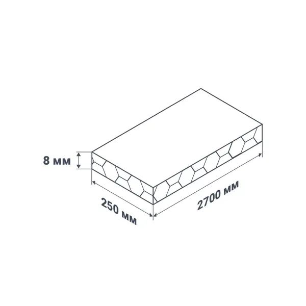 Стеновая панель ПВХ DEKOR PANEL Дуб Афина серый 2700x250x8 мм 0.675 м2 - изображение 6