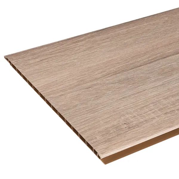 Стеновая панель ПВХ DEKOR PANEL Дуб Бурбон медовый 2700x250x8 мм 0.675 м2 - изображение 2