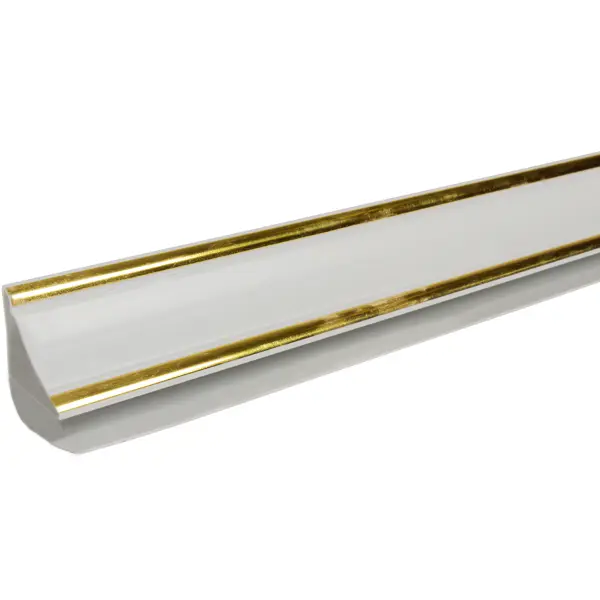 Плинтус ПВХ потолочный DEKOR PANEL Софитто золото 3000 мм - изображение 2