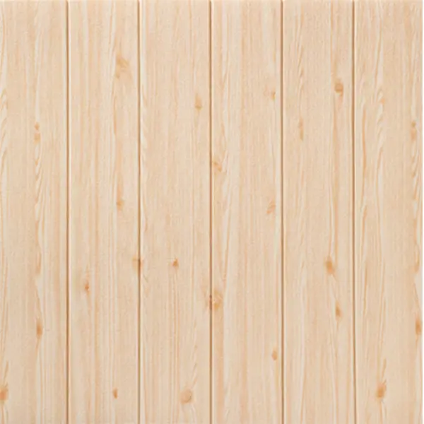 Листовая панель ПВХ самоклеящаяся мягкая DEKOR PANEL 3D дерево бежевое 700x700x4 мм 0.49 м2