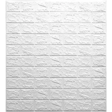 Листовая панель ПВХ самоклеящаяся мягкая DEKOR PANEL 3D кирпич белый 770x700x4 мм 0.539 м2 - изображение 8