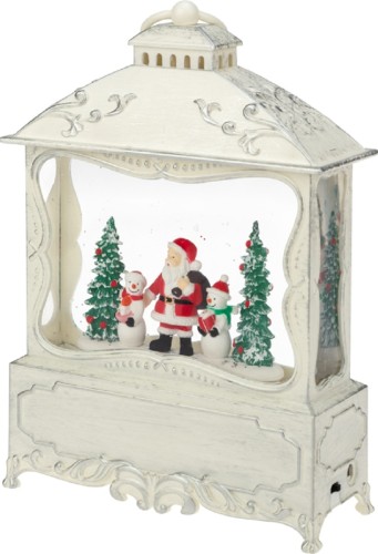 Декоративный фонарь с эффектом снегопада Neon-Night 501-165 и подсветкой Рождественский лес, белый