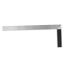 Угловая линейка стальная DELI DL302350 350 мм нержавеющая сталь + алюминиевое основание 104518 - изображение 4