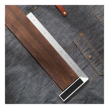 Угловая линейка стальная DELI DL302350 350 мм нержавеющая сталь + алюминиевое основание 104518 - изображение 6