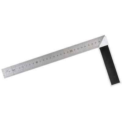 Угловая линейка стальная DELI DL302350 350 мм нержавеющая сталь + алюминиевое основание 104518 - изображение 8