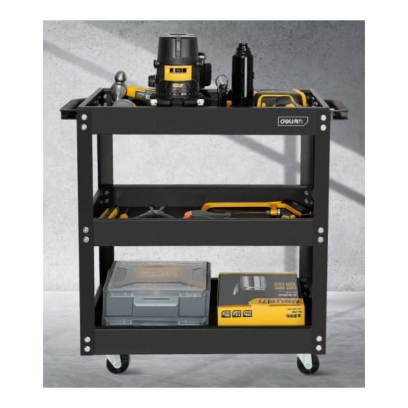 Тележка инструментальная трехсекционная на колесах DELI DL433023 700x350x760мм (до 210кг) - изображение 3